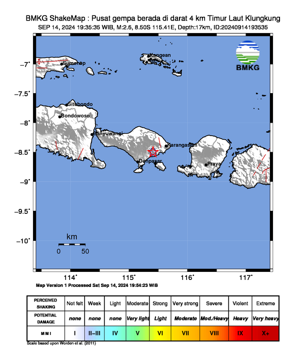 informasi gempa bumi region 3