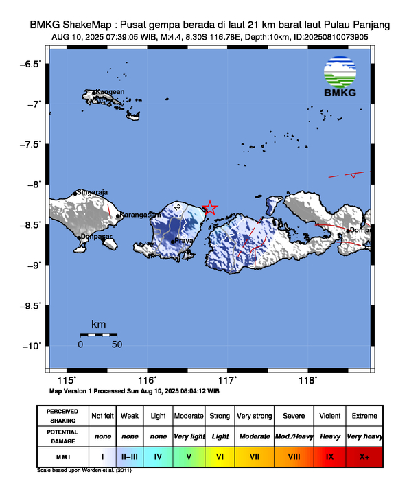 informasi gempa bumi region 3