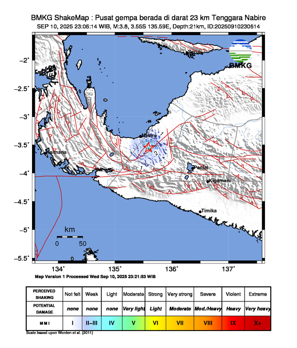 Shakemap Gempa
