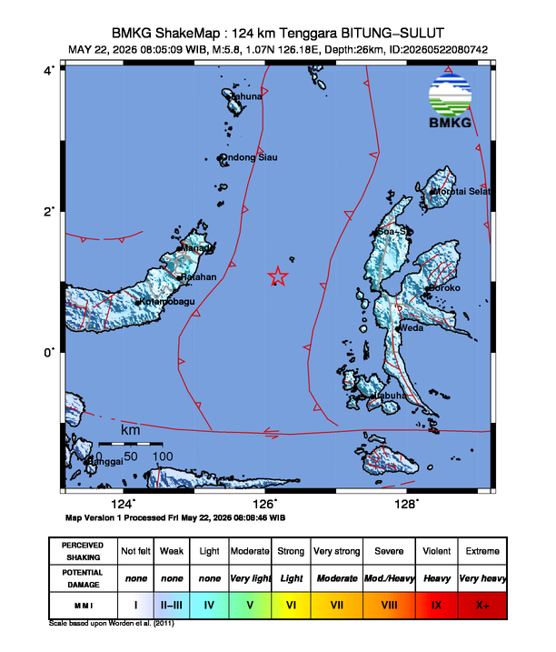 Gempa M5.8 Guncang Kota Bitung, Sulawesi Utara 8 Shakemap gempa M5.8 Kota Bitung, Sulawesi Utara