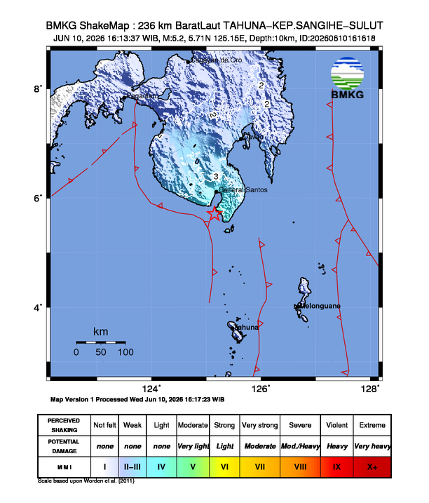 Gempa M5.2 Guncang Kabupaten Kepulauan Sangihe, Sulawesi Utara 8 Shakemap gempa M5.2 Kabupaten Kepulauan Sangihe, Sulawesi Utara