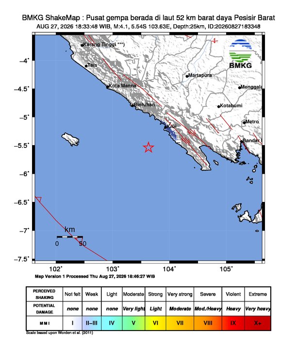 Peta Gempa