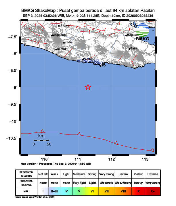 Peta Gempa